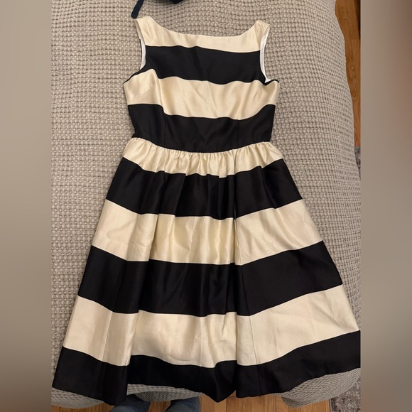 Kate Spade Black and White Striped Carolyn Dress